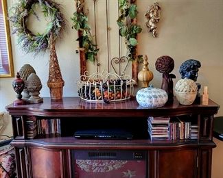 Console/Fireplace. Wall Decor!