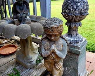 Birdbath. Concrete Yard Art.