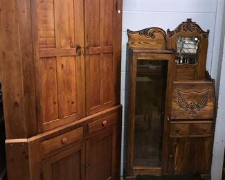 Primitive corner cupboard