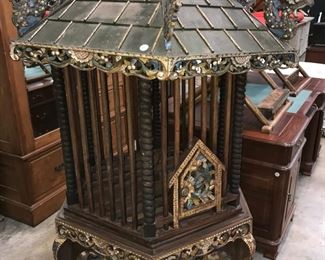 fancy carved bird cage