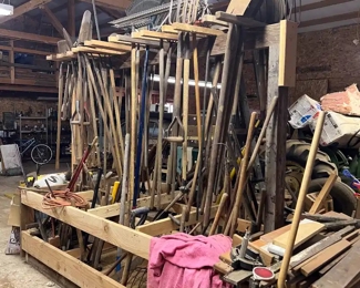 Rakes, Shovels, Garage, Tools