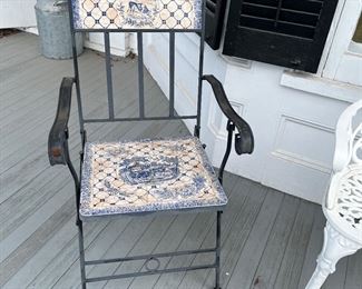 Blue, white and pink tiles