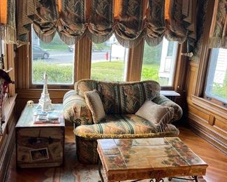 This coffee table was created by the artist Rubino it’s hand-painted tile