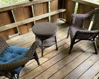 Wicker outdoor 3-piece set