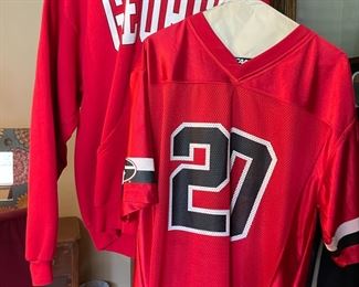 UGA jersey and hoodie