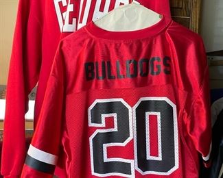 UGA jersey and hooded sweatshirt