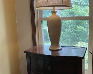 ivory lamps and bedside tables