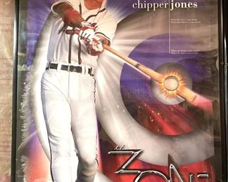 chipper jones Atlanta Braves poster, framed