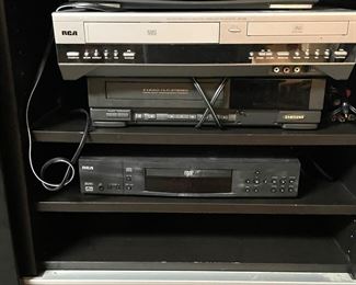 VHS and DVD players
