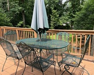 outdoor dining set for 6 with umbrella