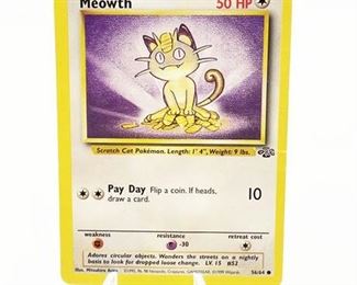 1999 Meowth Pokemon Card