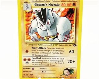 Giovannis Machoke Pokemon Card