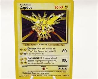 1999 German Zapdos Pokemon Card