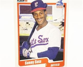 1997 Fleet DOB Error Sammy Sosa Rookie Baseball Card