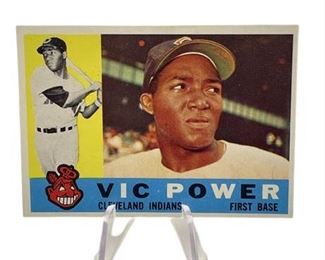 Topps 1960 Vic Power Birth Date Error Baseball Card