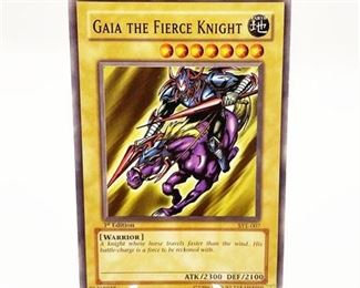 First Edition Gaia The Fierce Knight 1996 Yugioh Card