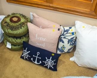 Assortment decorative pillows