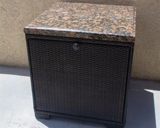 Granite top outdoor storage