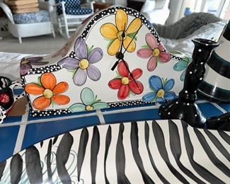 Jan Pugh Packer Creek pottery clock 
