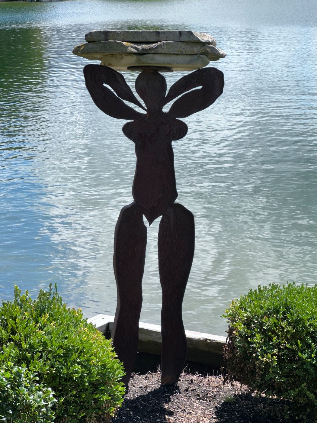 Mike Sohikian cut steel sculpture Matisse nude  