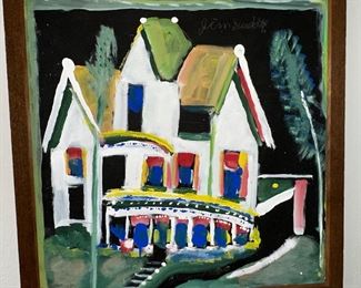 Jimmy Lee Sudduth (1910-2007) Outside Folk Artist original painting 