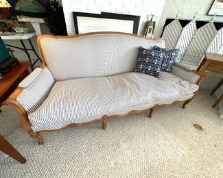 Hand carved wood frame sofa 