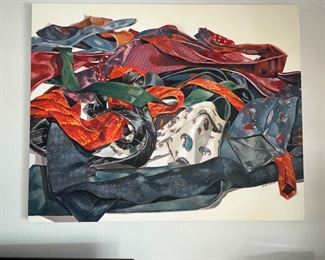 Jeshua Schuster (Ohio) large oil painting: neckties 