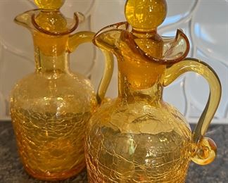 Amber Crackle Glass 
