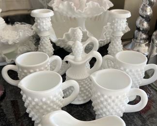 Hobnail Milk Glass 