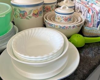 Vintage Nishiwaki (in background) , Corelle 