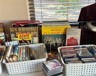 Books, CD's, Vinyl, Record Player