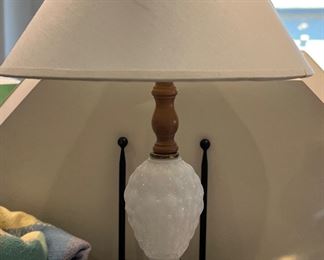 Hobnail Milk Glass Lamp