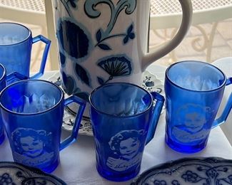 Holt-Howard 1965 Pitcher, Shirley Temple Glasses
