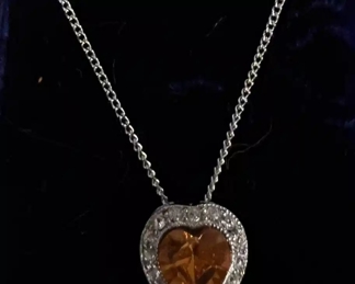 Amber Heart Pendant
