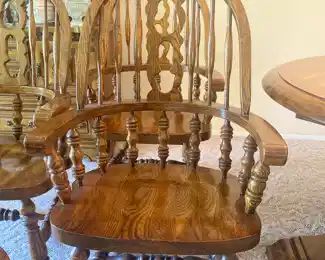 Oak Windsor dining chairs