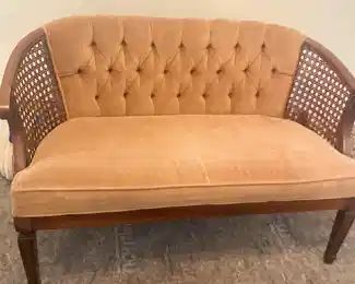 Vintage Caned love seat