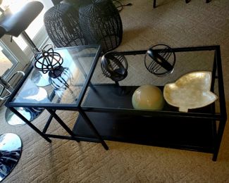 nesting coffee table and home decor