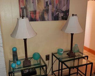 side nesting tables glass