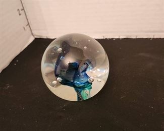 Karg paperweight signed approx 2.5"