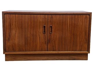  Vintage Two Door Teak Storage Cabinet