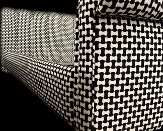 Black and White Plush King Headboard/Footboard and Frame!