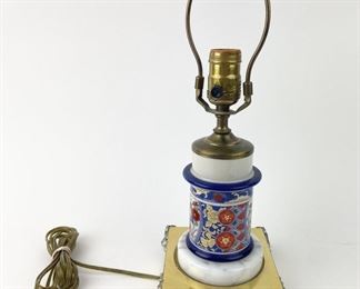  Vintage Converted Lamp - Colonial Japan Candle Holder on Marble