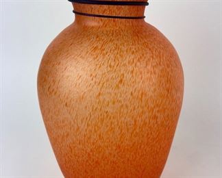 Vintage Art Glass Satin Finish Badash Lafiore Style Vase