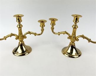 14k Gold Plated Candelabras made in Italy