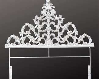 Vintage Italian Rococo Style Iron Headboard, Full Size