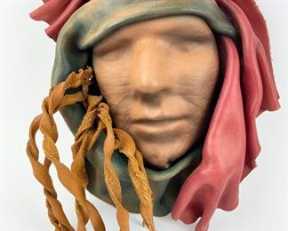  Leather Art- Sculpted Face- Made in Columbia 2001