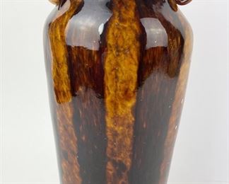 Art Glass Vase in Browns and Golds