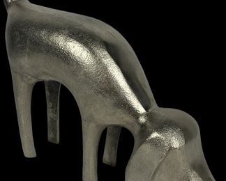  Hand Cast Molten Aluminum Dog Sculpture - 1WoodenRoad