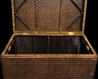  Rectangular Wicker Large Chest - Vintage