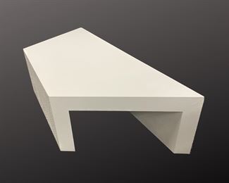  Modern Angular Off White Texured Coffee Table